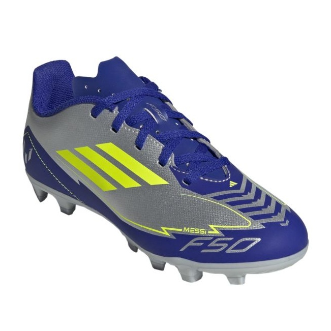 Adidas f50 klubb fg/mg messi ih0926 fotbollsskor blå 1