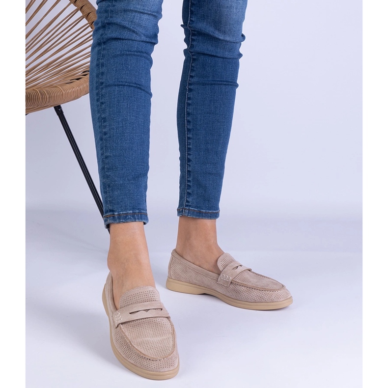 Brown Classic OpenWork Loafers från Ekozamsz brun 1