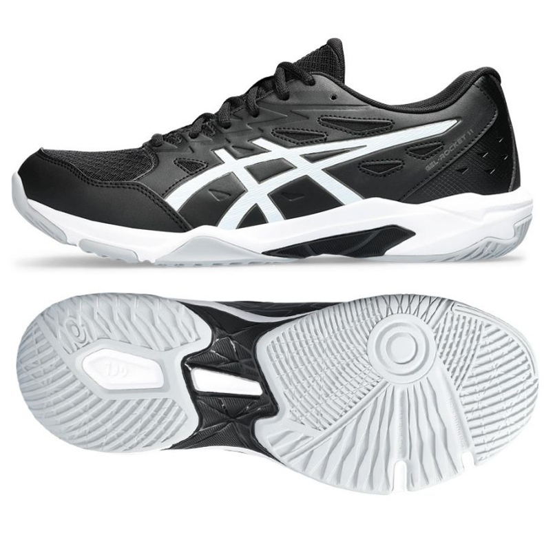 Asics gel-raket skor 11 1071A091-002 svart svart 1