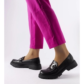 D/CEO Svarta eleganta loafers med strass från Mories 2