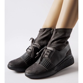 D/CEO Grå Spoleto stövlar med kilade strumpor 2