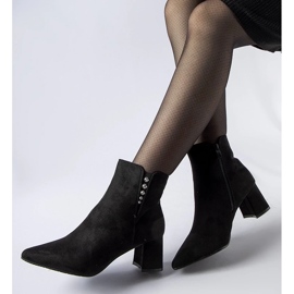 D/CEO Svarta ankelboots i ekomocka med Pikeville-klack 1