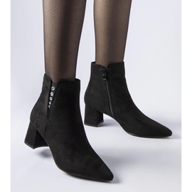 D/CEO Svarta ankelboots i ekomocka med Pikeville-klack 2