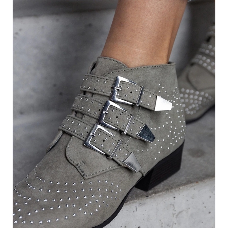 D/CEO Gröna dekorativa lågklackade ankelboots Forever 2