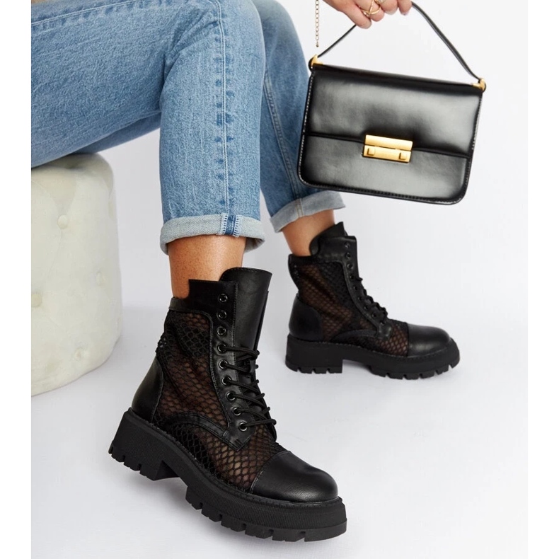 D/CEO Svarta transparenta Waldeck-stövlar 1