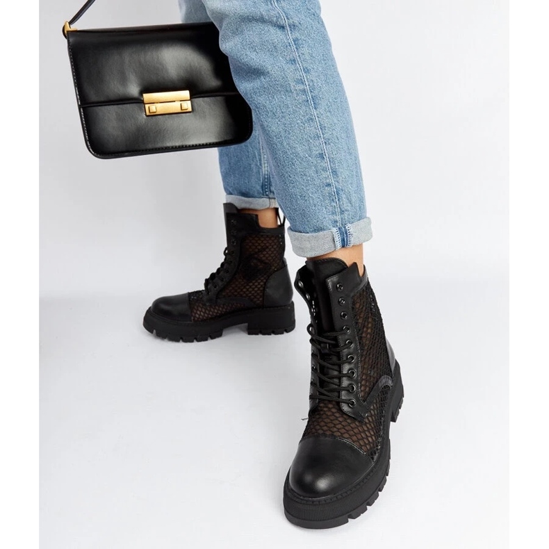 D/CEO Svarta transparenta Waldeck-stövlar 2