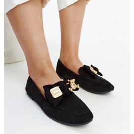 D/CEO Svarta mockasiner med dekorativ Kibra säkerhetsnål 2