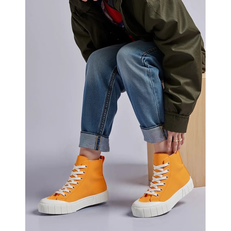 Kvinnors arvor orange sneakers 1