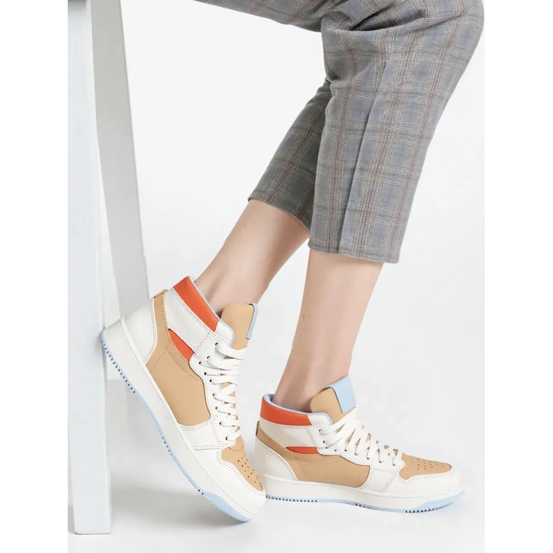 Kvinnors sneakers veltor vit/khaki 2