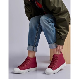 Kvinnors livio vin röda sneakers 2