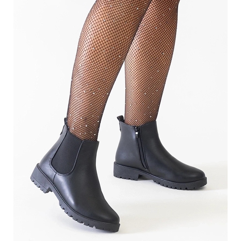 D/CEO Svarta klassiska casual stövlar gjorda av Salara eko-läder 1