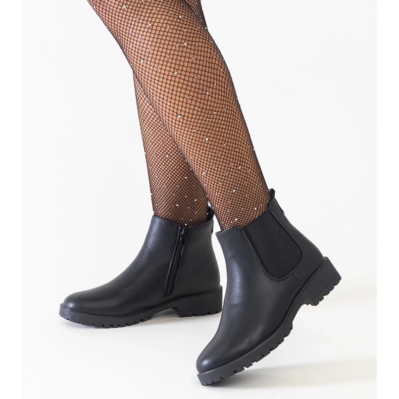 D/CEO Svarta klassiska casual stövlar gjorda av Salara eko-läder 2