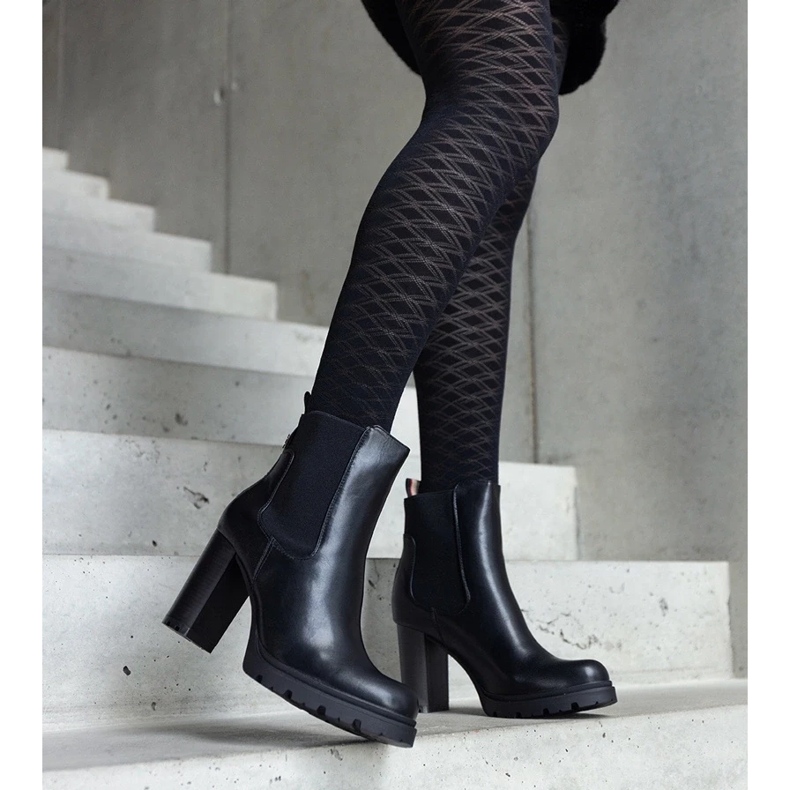 D/CEO Svarta slip-on ankelboots av Motena eko-läder 2