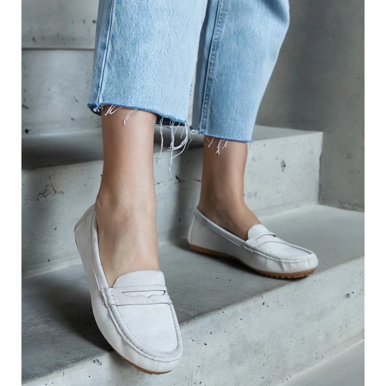 D/CEO Grå mockasiner gjorda av Cellarengo eko-mocka 2