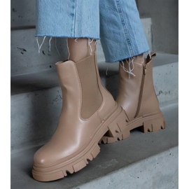 D/CEO Beige isolerade stövlar med dragkedja, Amaris ekoläder 2