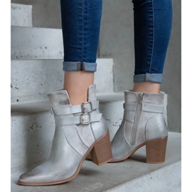 D/CEO Silver högklackade ankelboots dekorerade med en Driss-utskärning 1