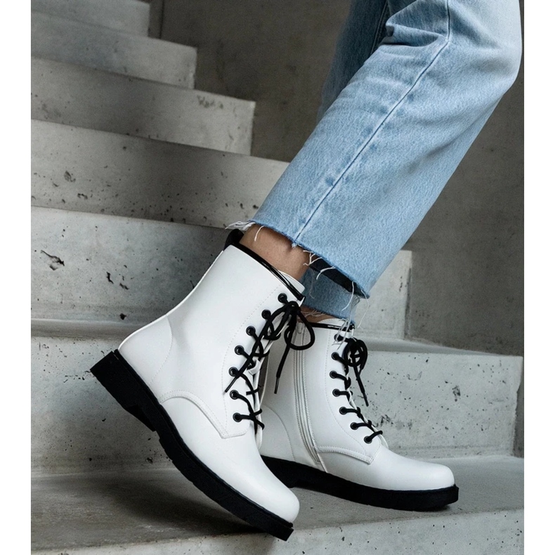 D/CEO Vita isolerade arbetsstövlar i ekoläder Veri 2