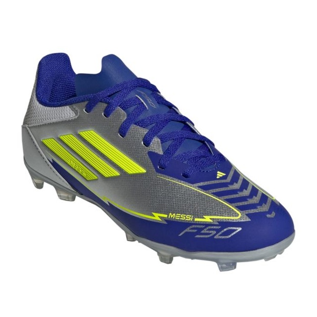 Adidas f50 liga fg/mg messi IH0924 fotbollsskor silver- 1