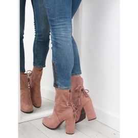 Stövlar med breda klackar rosa 1318 rosa 1