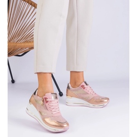 D/CEO Rosa sportsneakers på plattformen dekorerad med glitter och den metalliska Evklad -insatsen 2