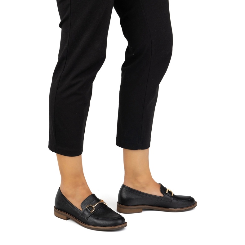 Exquisite Kvinnors läderpumpar 1510ex svart 1