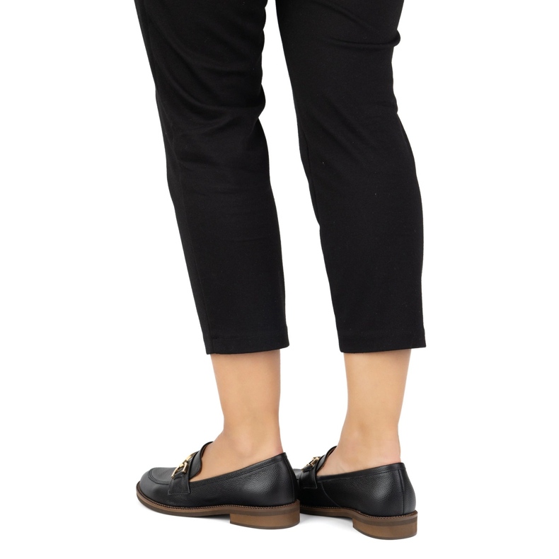 Exquisite Kvinnors läderpumpar 1510ex svart 2