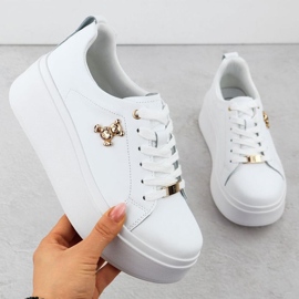 Skor på Filippo Paw593 -plattformen med en nallebjörn vit 1