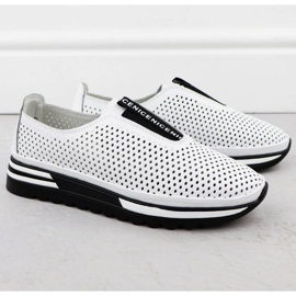 S.Barski OpenWork Sports Shoes S. Barski LR51-672 White vit 2