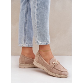 OpenWork Loafers med en gyllene detalj och en jute beige fläta 2