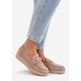 OpenWork Loafers med en gyllene detalj och en jute beige fläta 1