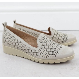 M.Daszyński Skor på M. Daszyński MR1628-20 i blommor grå 2