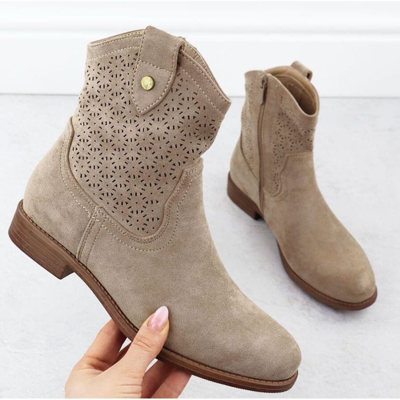 OpenWork Cowboy Boots S.Barski HY51-063 Beige 1