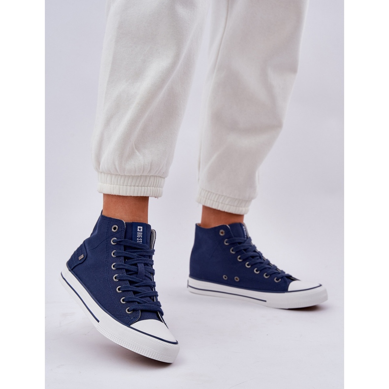 Women's High Sneakers Big Star DD274333 Navy Blue blå 2