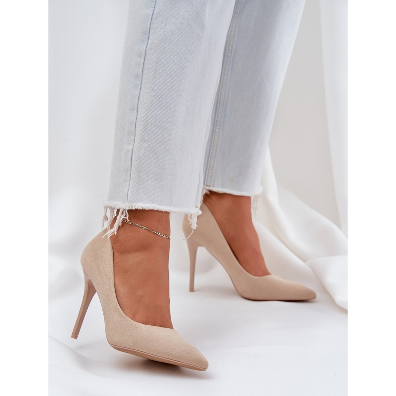 Klassiska Eco Simonable High Heels beige 2