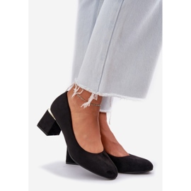 Eco Suede Pumpar på pelaren svart 1