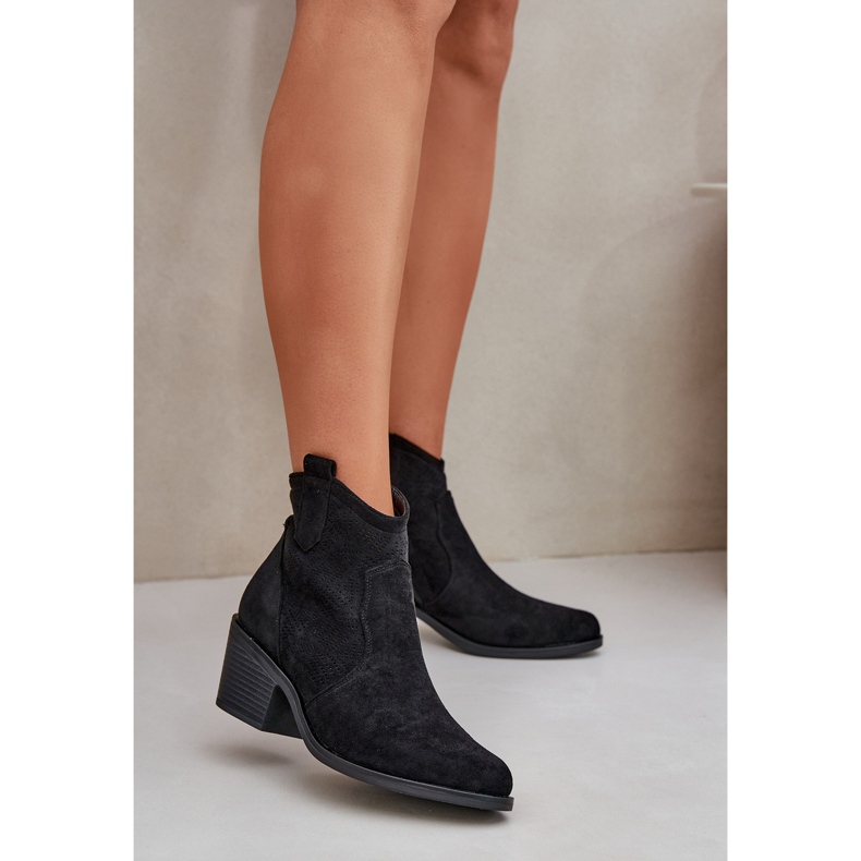 Cowboy Boots för Eco Suede Oliazowe S.Barski HY51-061 Black svart 2