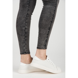 Genombrutna sneakers vit 2