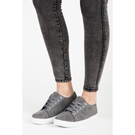 Genombrutna sneakers grå 1