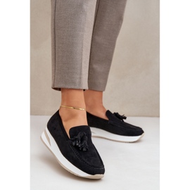 Mockasiner på en delikat ekokil svart 2