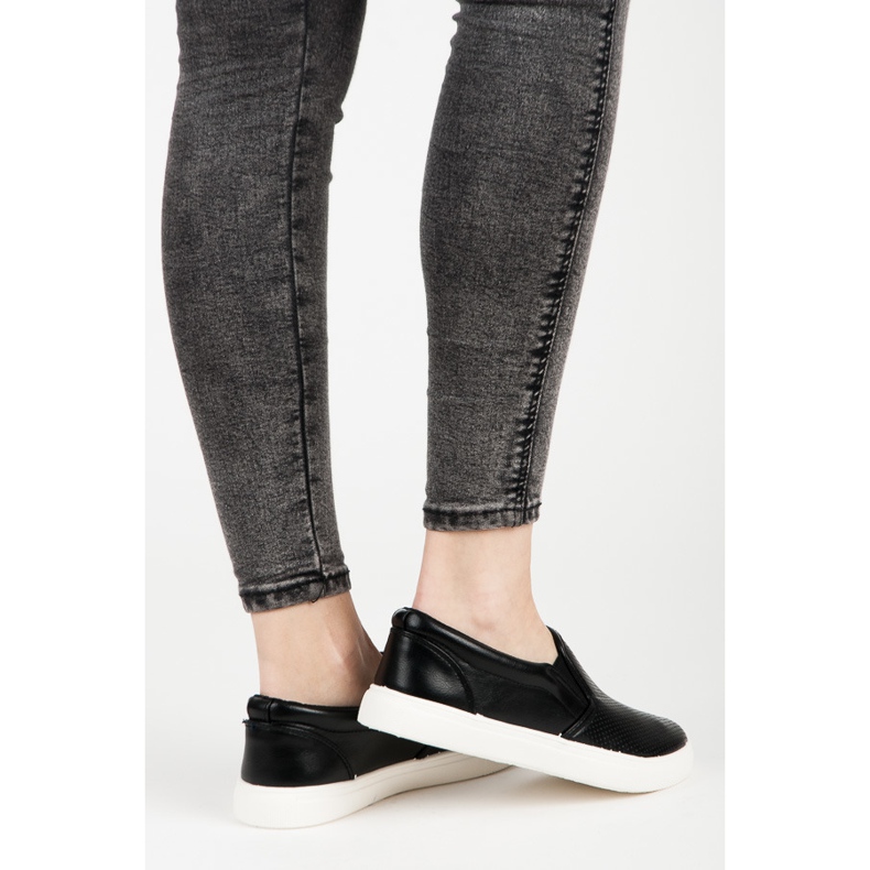 Openwork Slipons svart 1