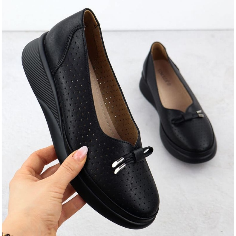 Skor på Vinceza 7896 Black Openwork Platform svart 1