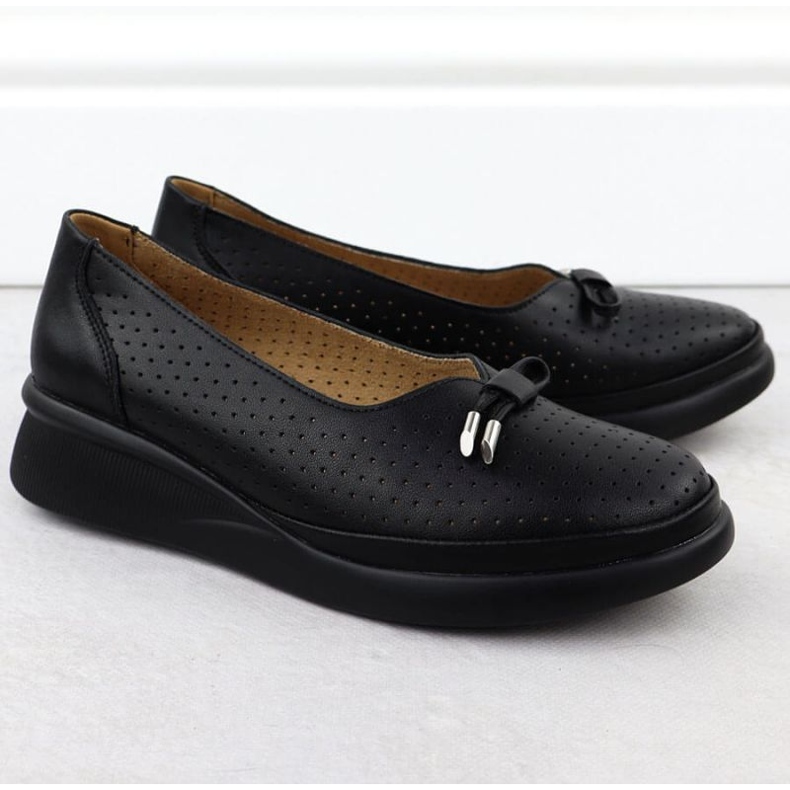 Skor på Vinceza 7896 Black Openwork Platform svart 2