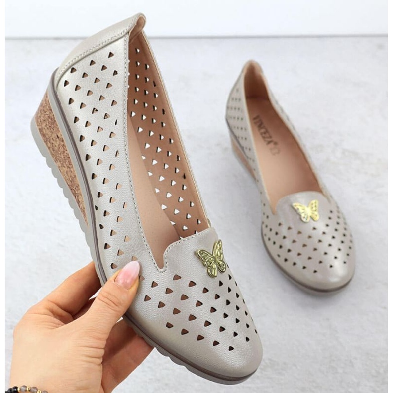 Vinceza Openwork Shoes i Vincez 58472 Jan359 gyllene 1