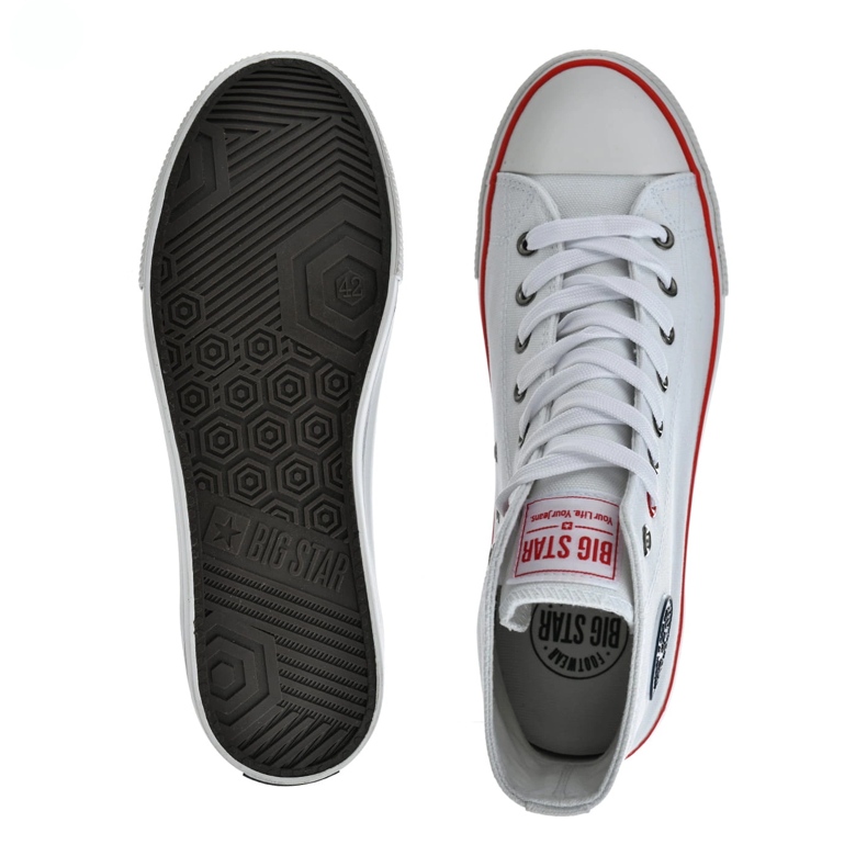 Herrskor höga sneakers Big Star NN174305 White vit 1
