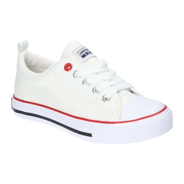 American Club Barns vita klassiska bundna amerikanska LH25 -sneakers 1