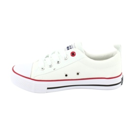 American Club Barns vita klassiska bundna amerikanska LH25 -sneakers 2
