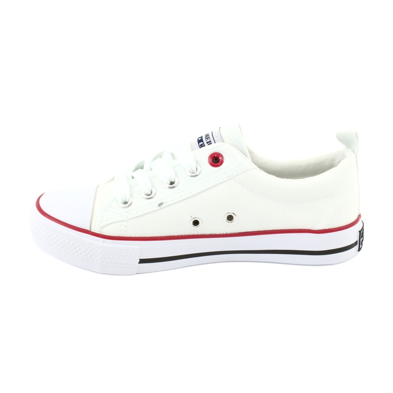American Club Barns vita klassiska bundna amerikanska LH25 -sneakers 2