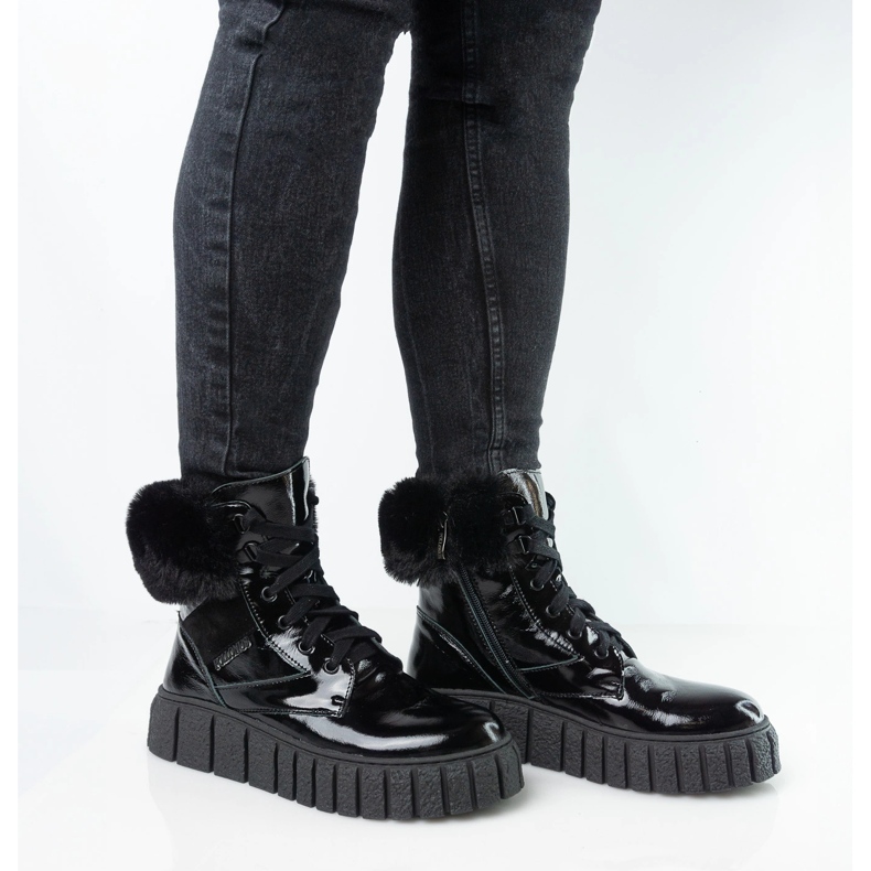 Kvinnors läderskinn Pollonus Black Weapon 5-1574-001 svart 1