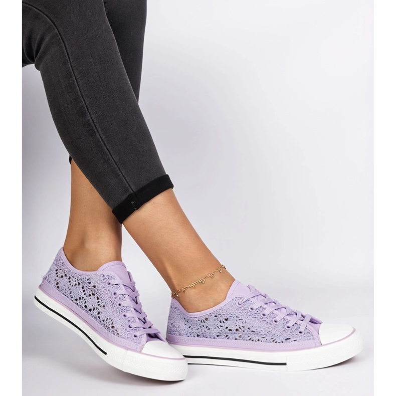 Violet OpenWork kvinnors sneakers violett 2