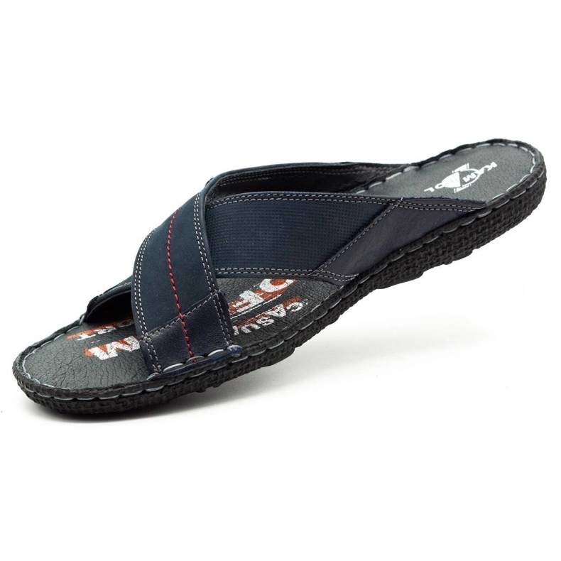 Kampol Herrläder tofflor 200 / N marinblå 2